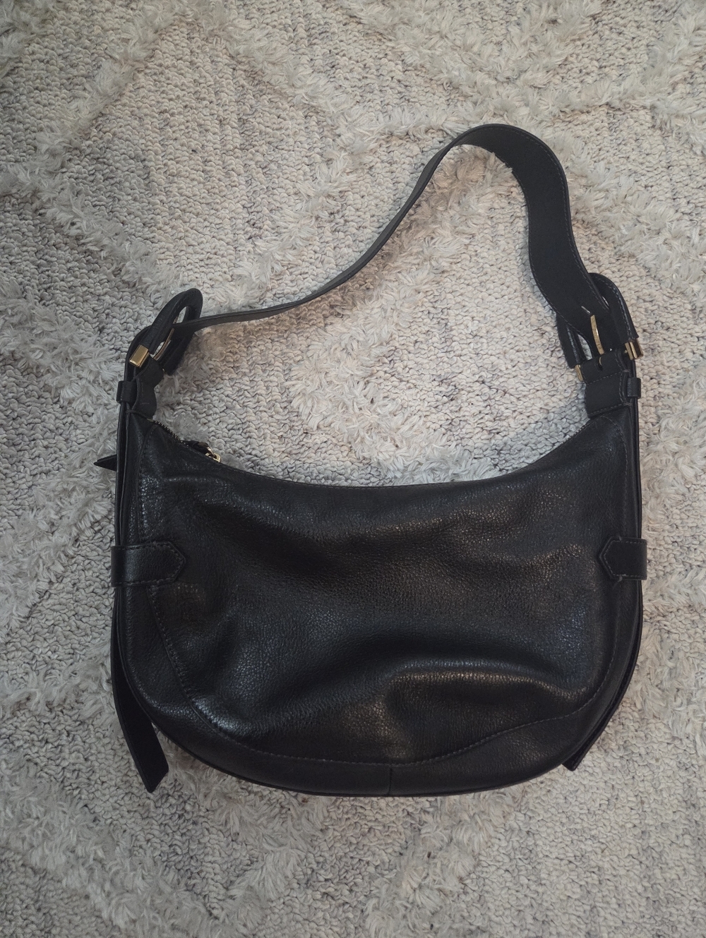 Black Leather Fossil Harwell Hobo
